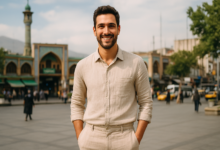 Linen shirt man